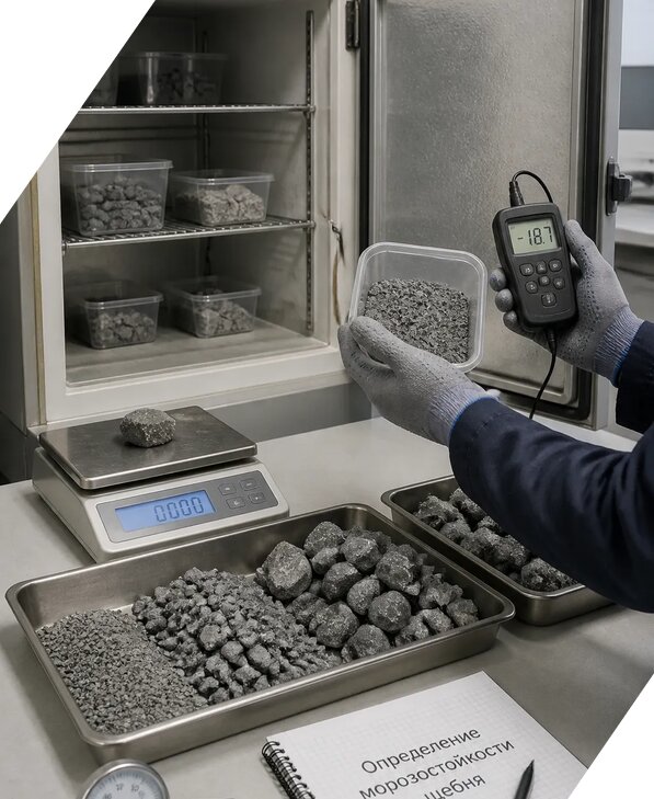 Определение морозостойкости щебня в Похвистневе от 3588 р. | ЭкспертизаРоссия